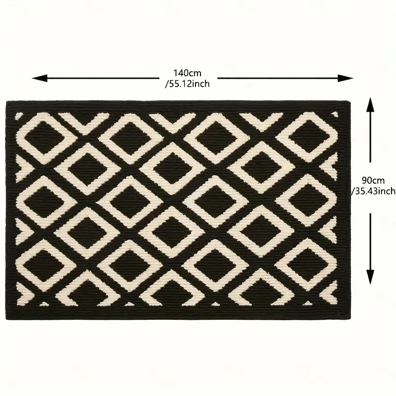 Door Mat Outdoor Indoor Non-Slip Absorbent Resist Dirt Entrance Mat 140cm X90cm