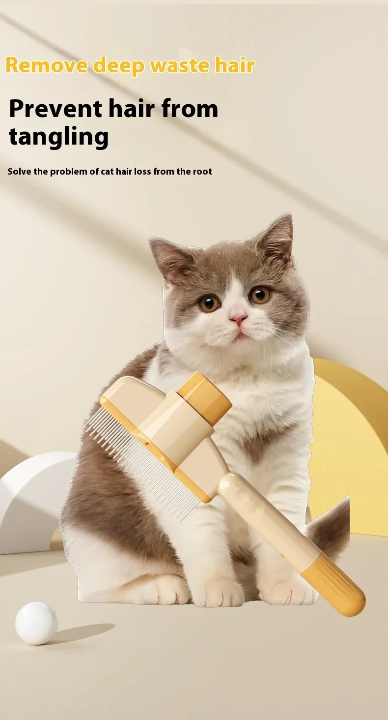 Cat Hair Comb Open Knot Float Hair Cleaning Pets Self-cleaning Comb Pet Products