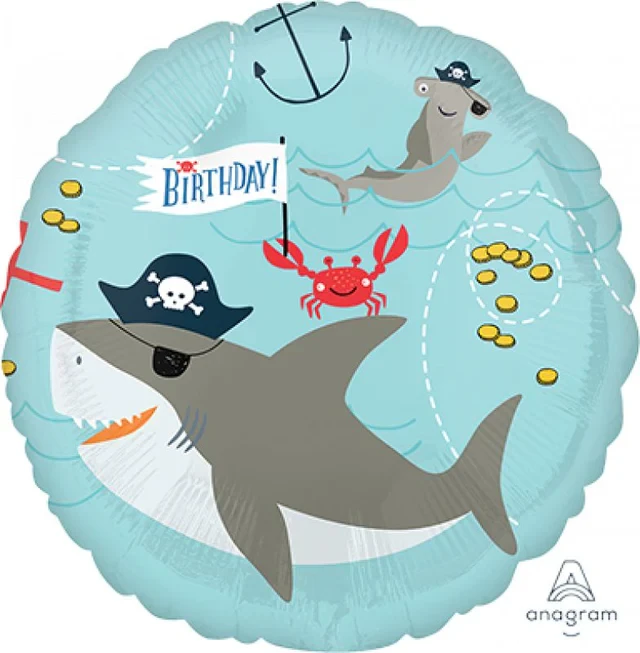 Foil Balloon - 45cm Standard Hx Ahoy Birthday