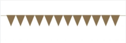 Mini Paper Pennant Banner - Gold