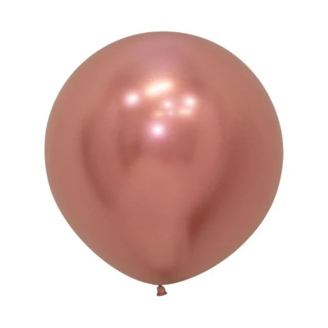 Sempertex 60cm Metallic Reflex Rose Gold Latex Balloons 968, 3PK (Set of 3)