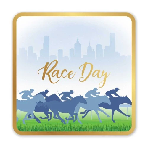 Race Day Hot Stamped Drink Coasters - Bulk (50 units) - Pack of 50
