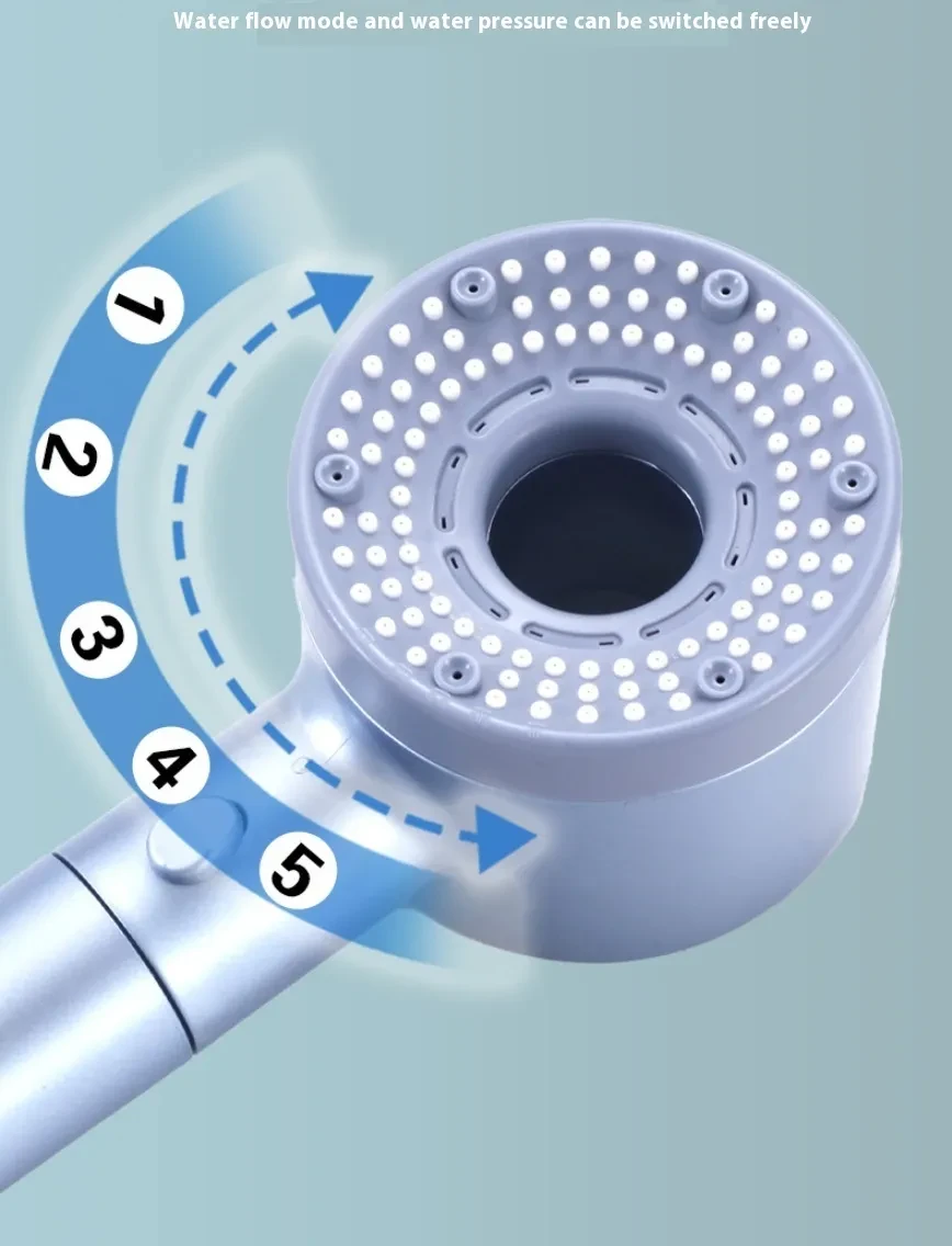 Spray Hair Dryer Shower Head One-click Water Stop Boost Nozzle