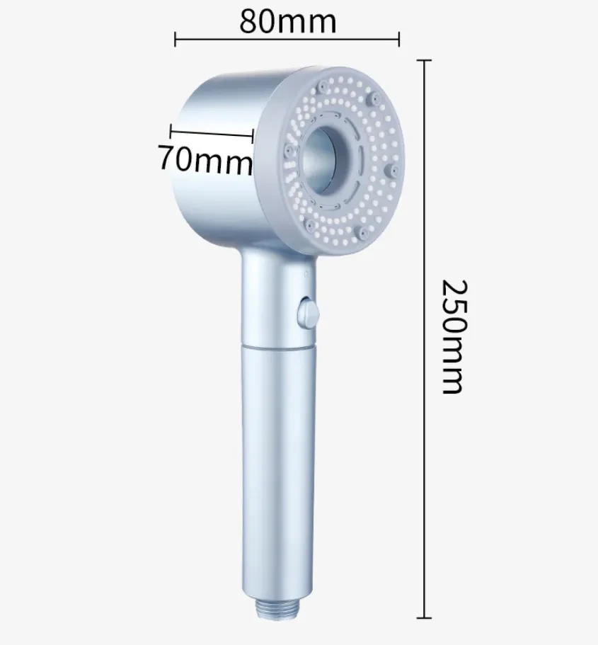 Spray Hair Dryer Shower Head One-click Water Stop Boost Nozzle