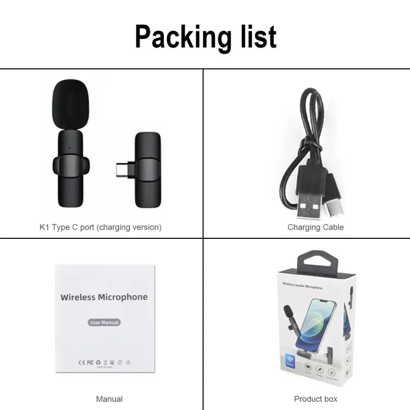 Lavalier Mini Wireless Microphone Set