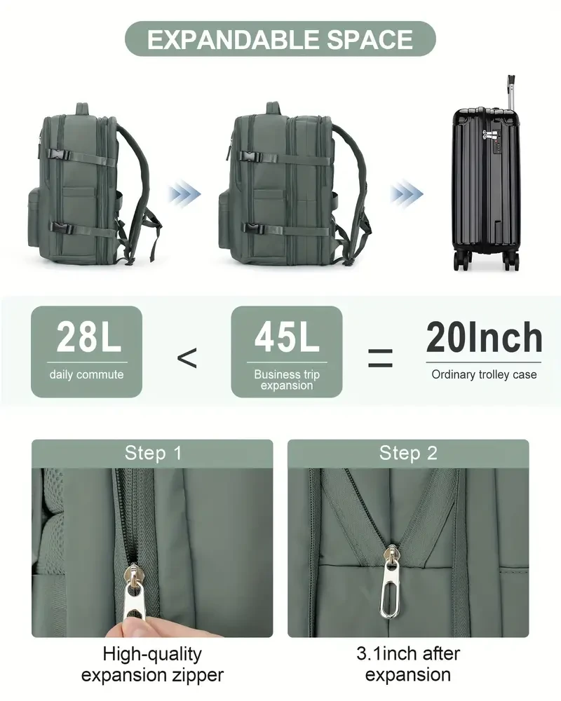 Extra Large Capacity Travel Backpack for 2024  Business Travel Storage Backpack