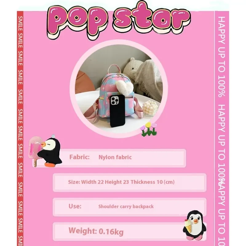 Simple Casual Simple Candy Color Texture Hand-carrying Backpack