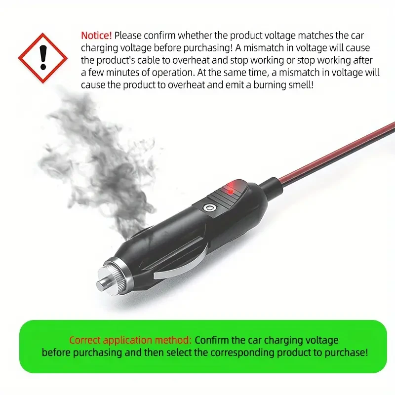 Car Heater DC12V/24V - Windshield Defogger & Defroster with 2-Speed Adjustable Rotation for Winter