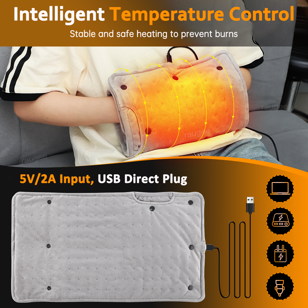 Portable Electric Hand Warmer Heating Pad Constant Temperature Heated Blanket & Long-Lasting Warmth Mat