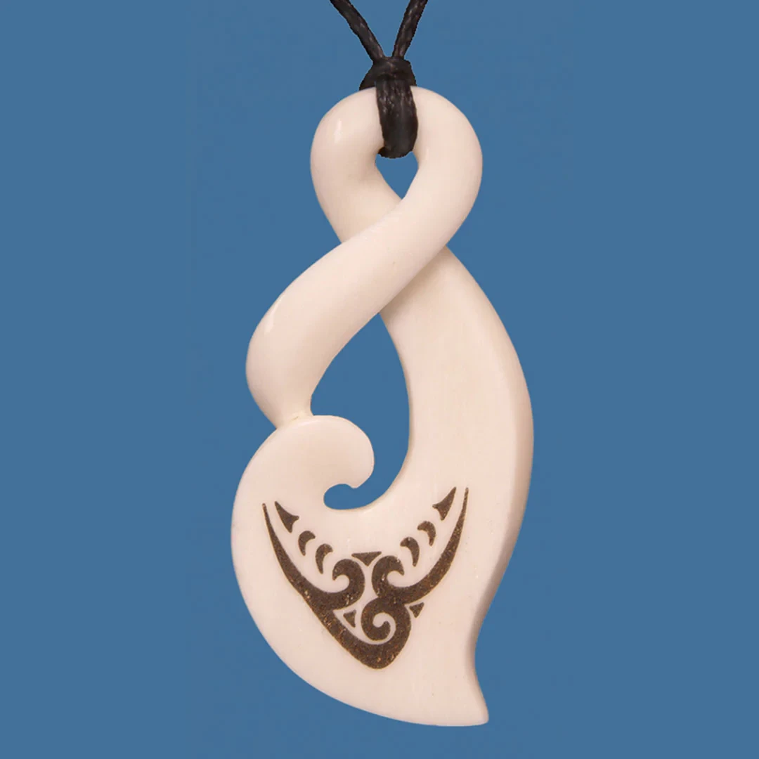 Bone Stylized Single Twist Pendant