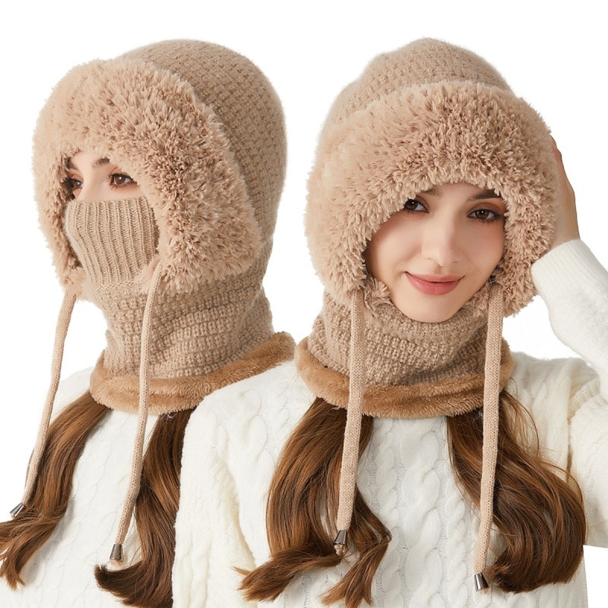 4-in-1 Full-Covering Winter Beanie Hat