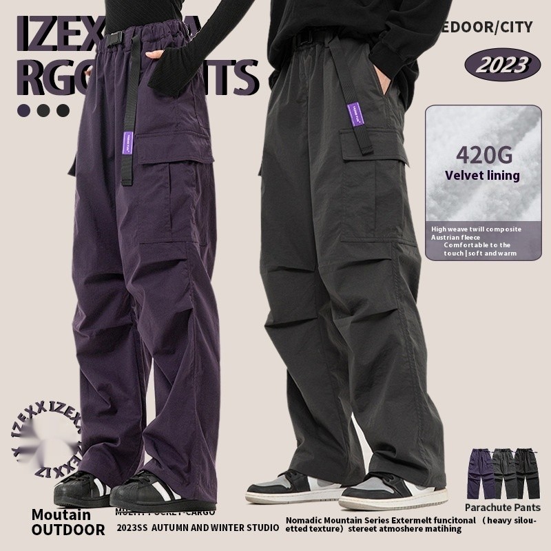 Street Outdoor Unisex Multi-Pocket Straight Cargo Pants