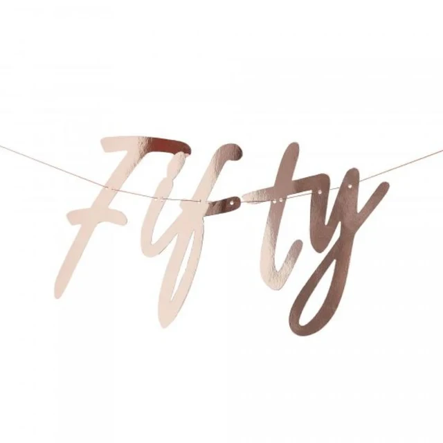 Mix it Up Banner Fifty Rose Gold Foiled