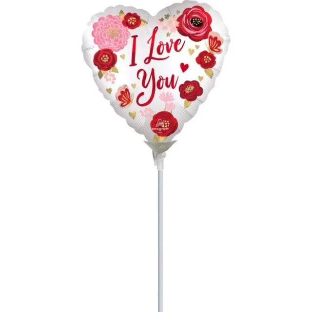 22cm I Love You Satin Flowers