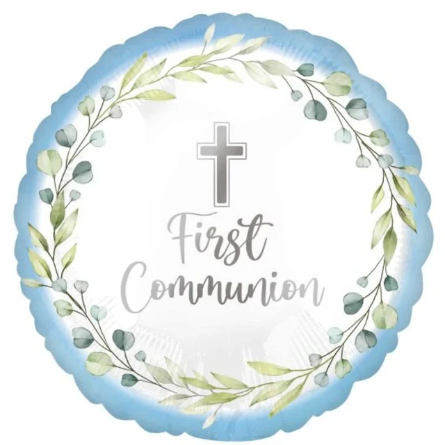 Balloon - 45cm Standard HX My First Communion Blue S40