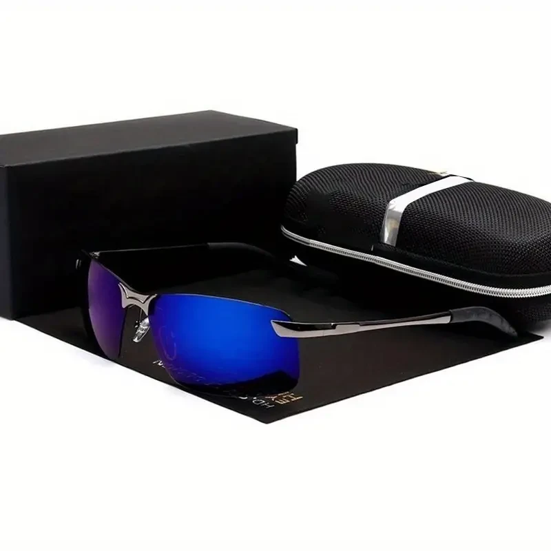 Trendy Rimless Polarized Glasses with Metal Frame