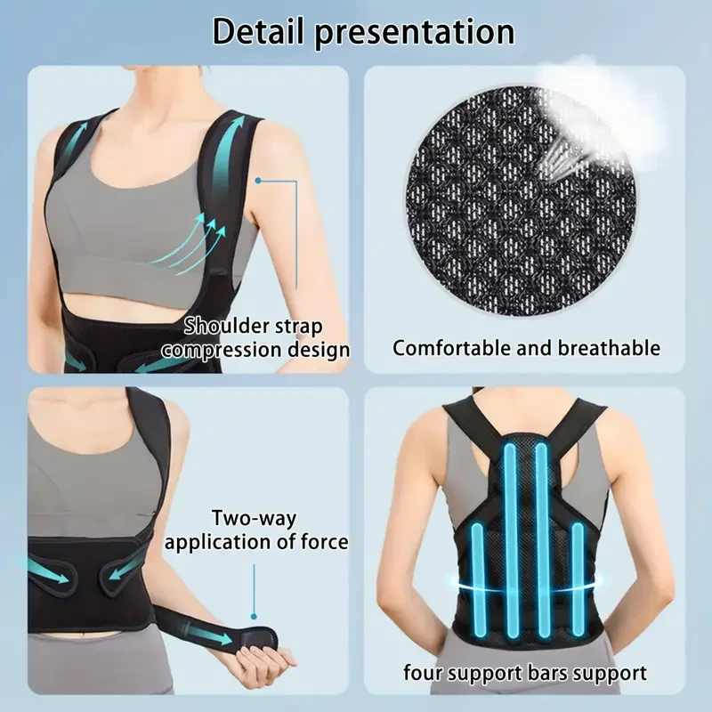 Adjustable Posture Corrector - Invisible Back Support Brace for Men & Women