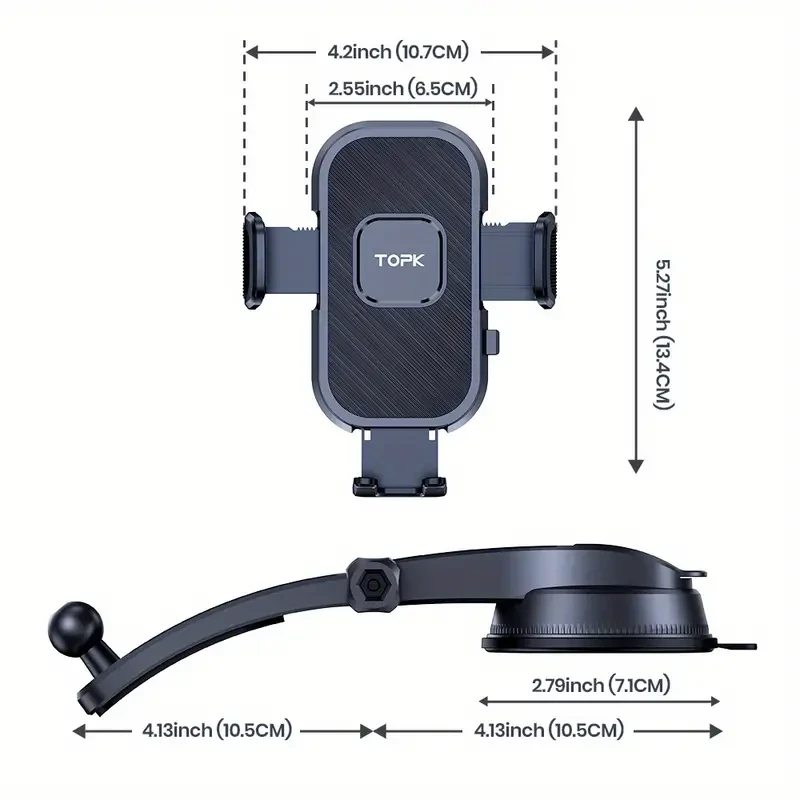 TOPK D38-C Adjustable Car Phone Holder Mount