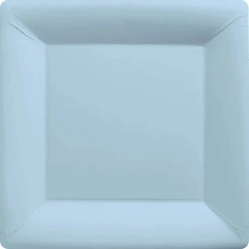 Paper Plates 17cm Square 20CT  - Pastel Blue  - Pack of 20
