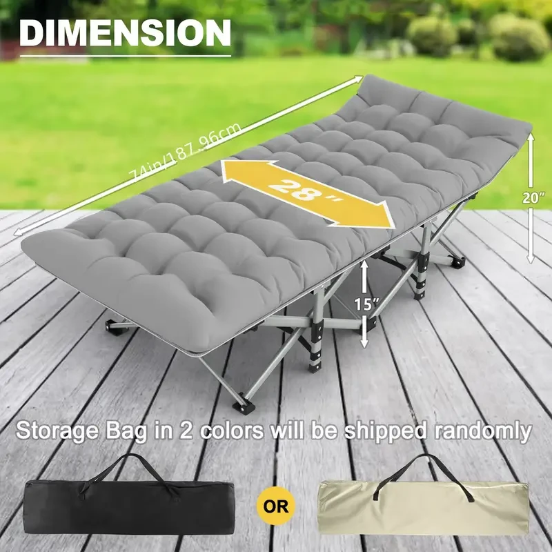 Folding Camping Cot with Mattress