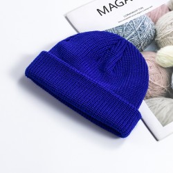 Rimiut Knitted Wool Beanie  Simple Warm Skull Cap