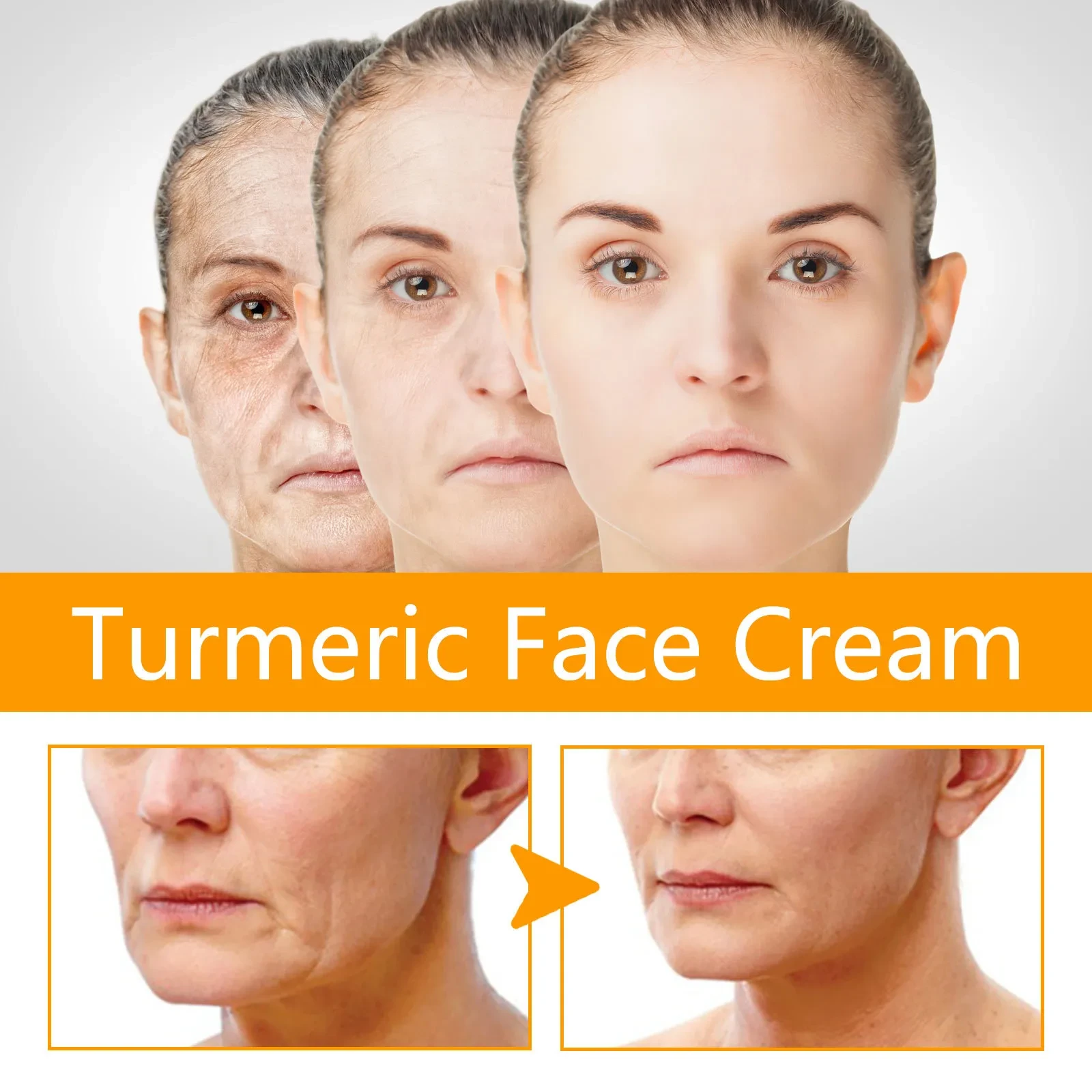 Turmeric Fade Wrinkles Firming Skin Beauty Cream