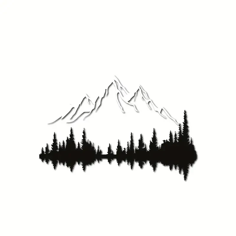 Mountain and Forest Metal Wall Art