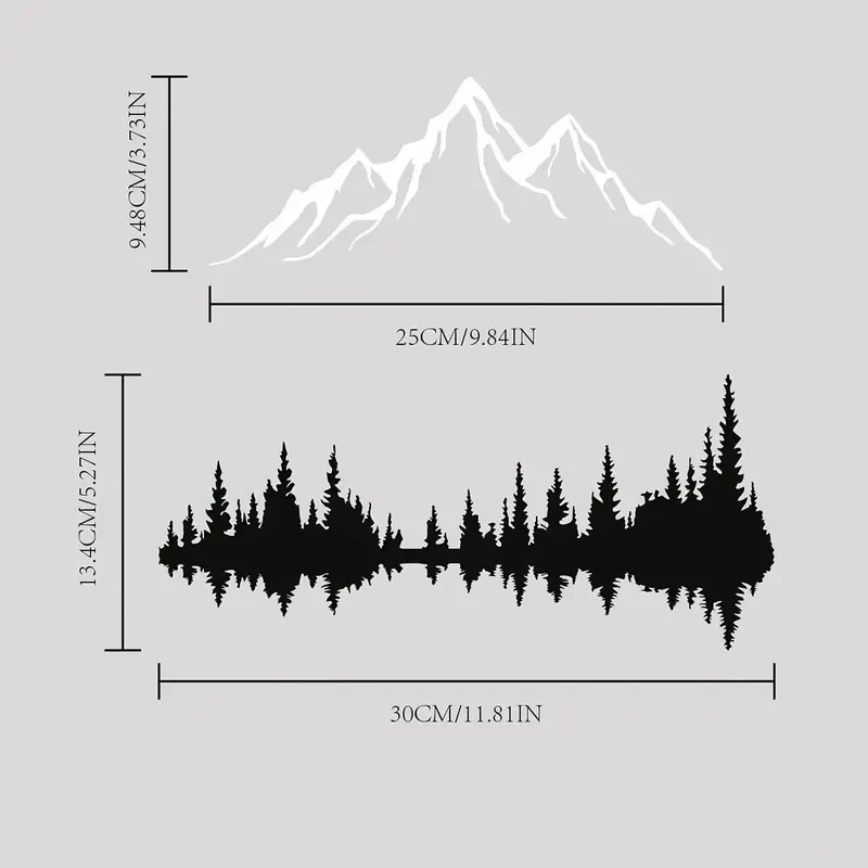 Mountain and Forest Metal Wall Art