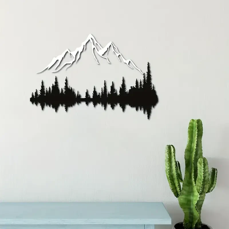 Mountain and Forest Metal Wall Art