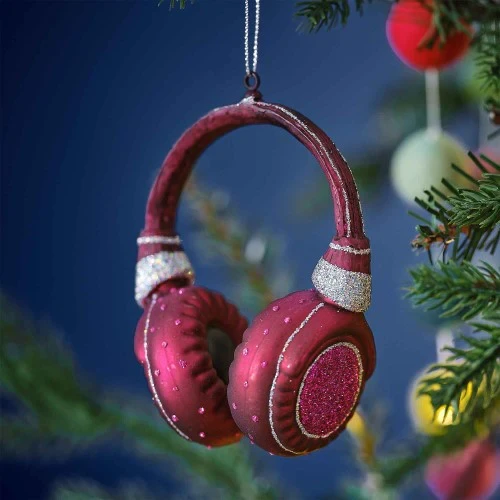 Merry & Bright Novelty Headphone Hanging Tree Decoration