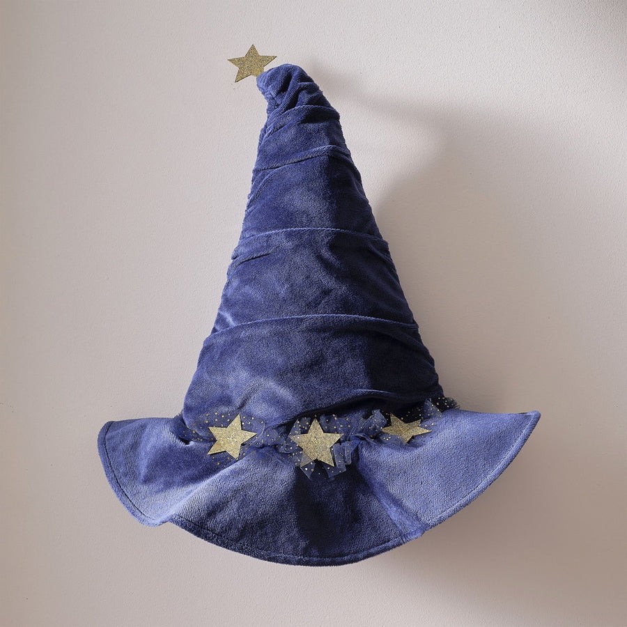 Wizard Hat - Fancy Dress Navy Velvet