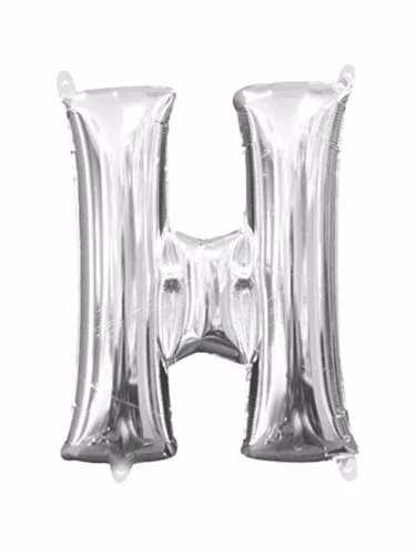 Letter H Silver Megaloon 40cm Foil Balloon