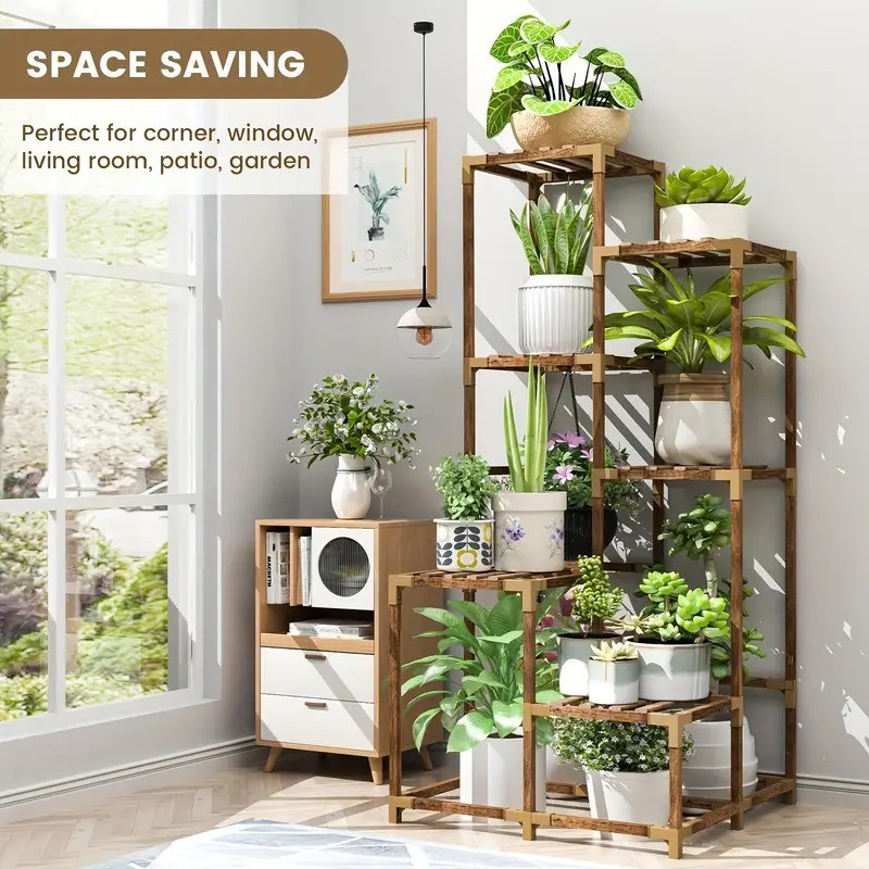 6-layer corner flower rack