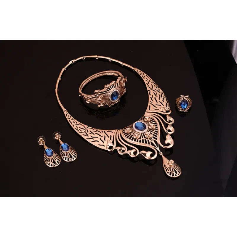 Necklace, earrings, bracelet, ring set