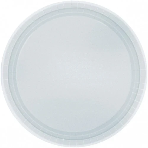 Round Paper Plates Silver - 9""/23cm (8 Units) - Pack of (8)