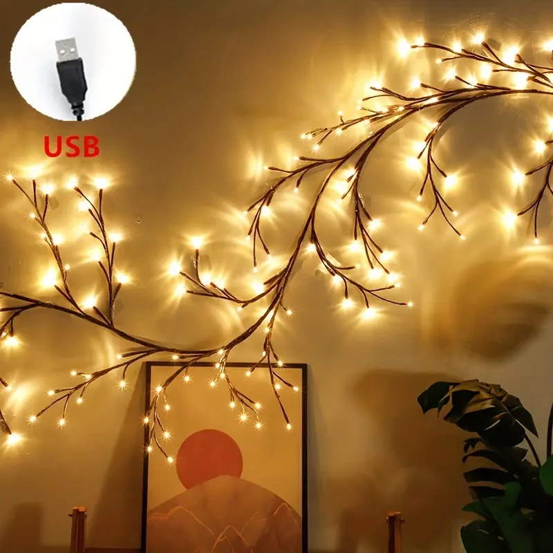 Decoration USB Powered DIY Christmas Tree Vine Lights