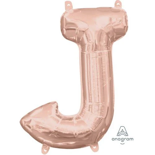 Foil Balloon - Letter J Rose Gold - 40cm