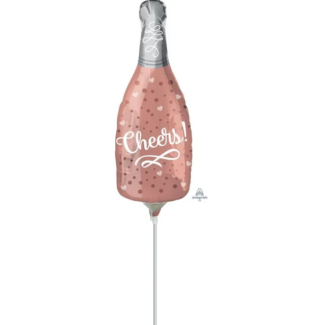 Balloon - Mini Shape Cheers Rose Champagne Bottle