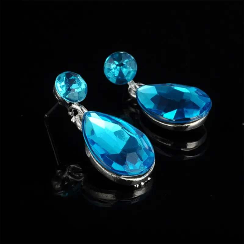 Foreign trade explosion bride alloy diamond necklace earrings set