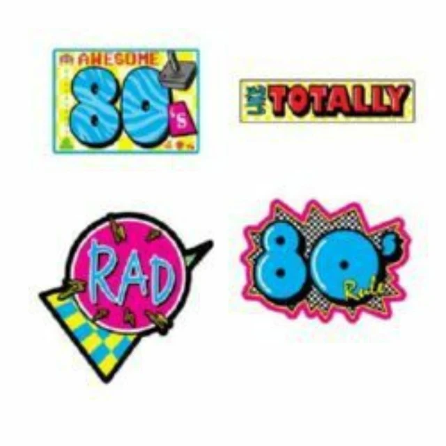 Cutouts 80's Awesome, Rad, Like Totally