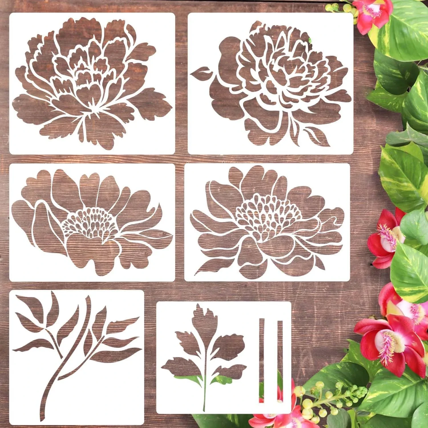 Garden Fence Large Flower StencilsDIY