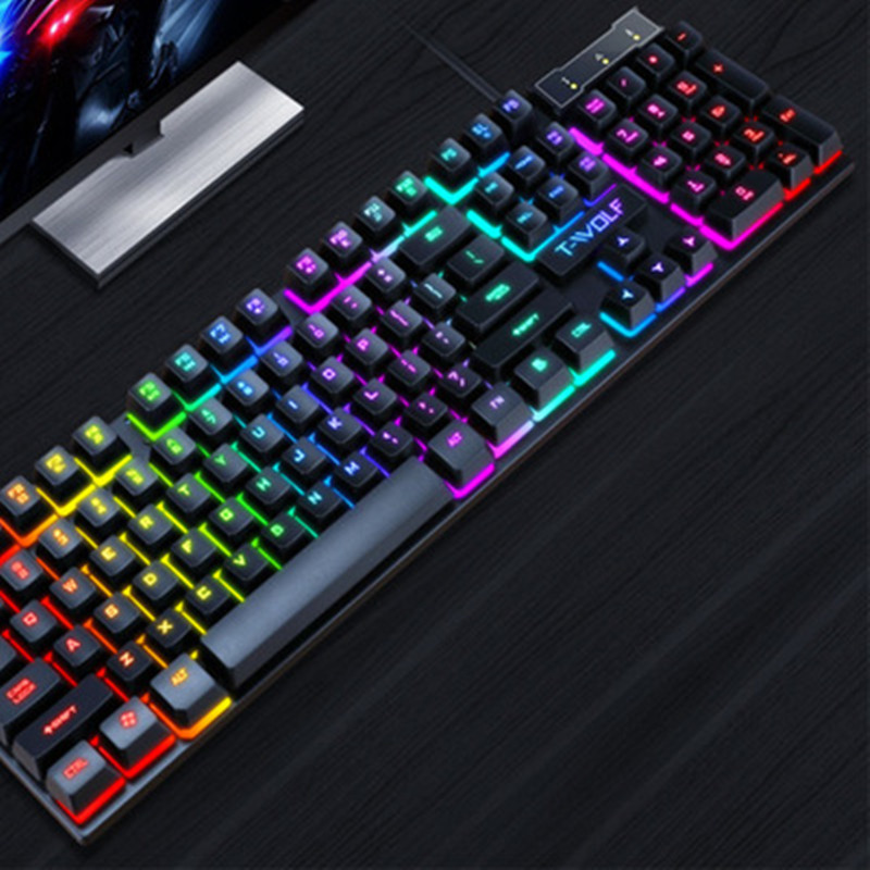 Gaming Keyboard: Luminous USB Wired with Floating Manipulator Feel