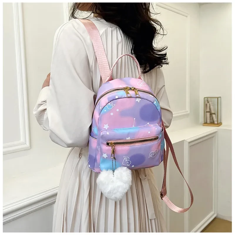 Simple Casual Simple Candy Color Texture Hand-carrying Backpack