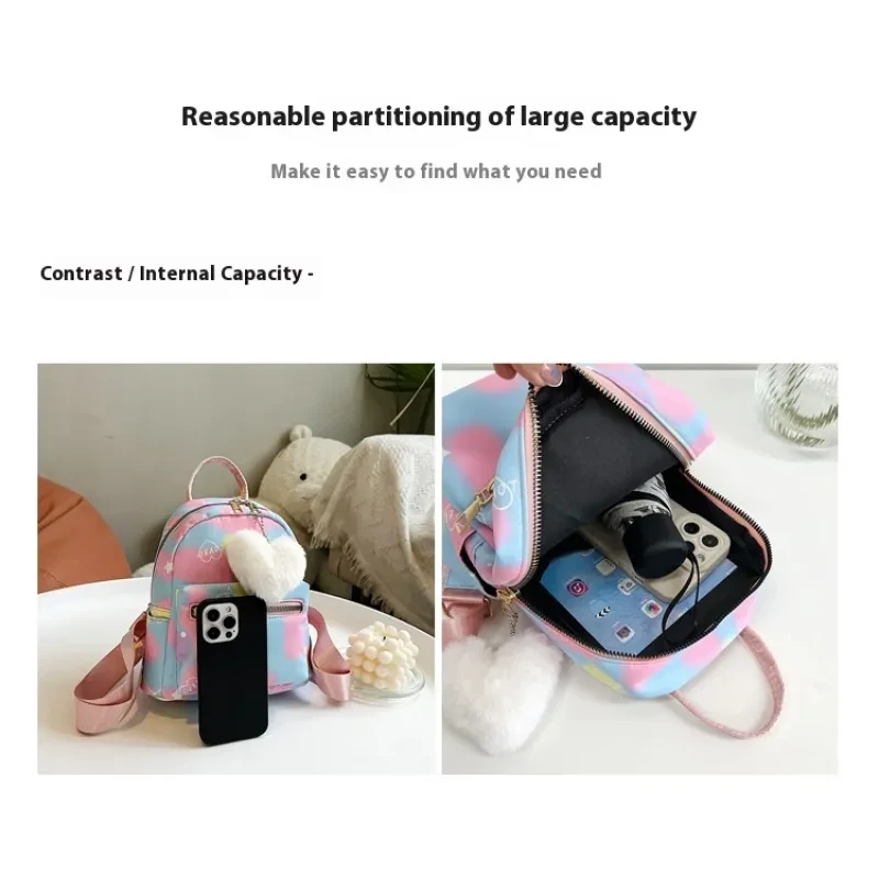 Simple Casual Simple Candy Color Texture Hand-carrying Backpack
