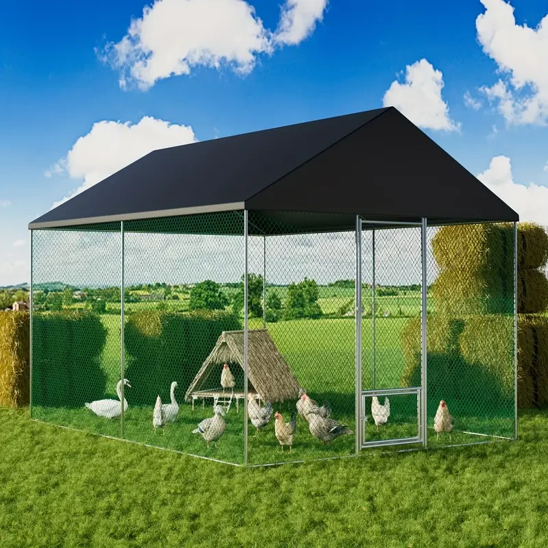 Metal Chicken Coop: Outdoor Large Metal Poultry Cage