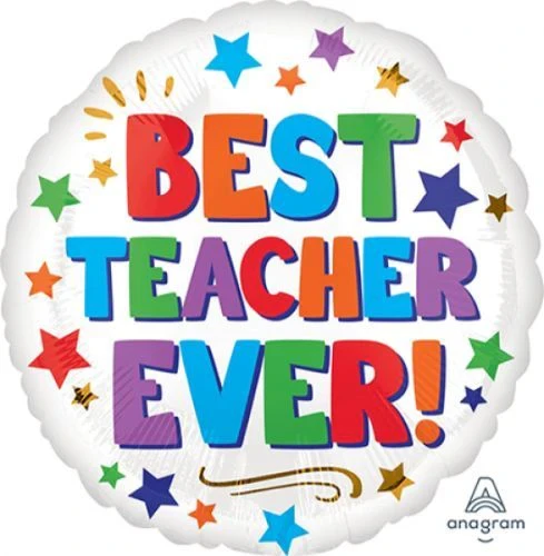 45cm Standard Balloon HX Best Teacher Ever