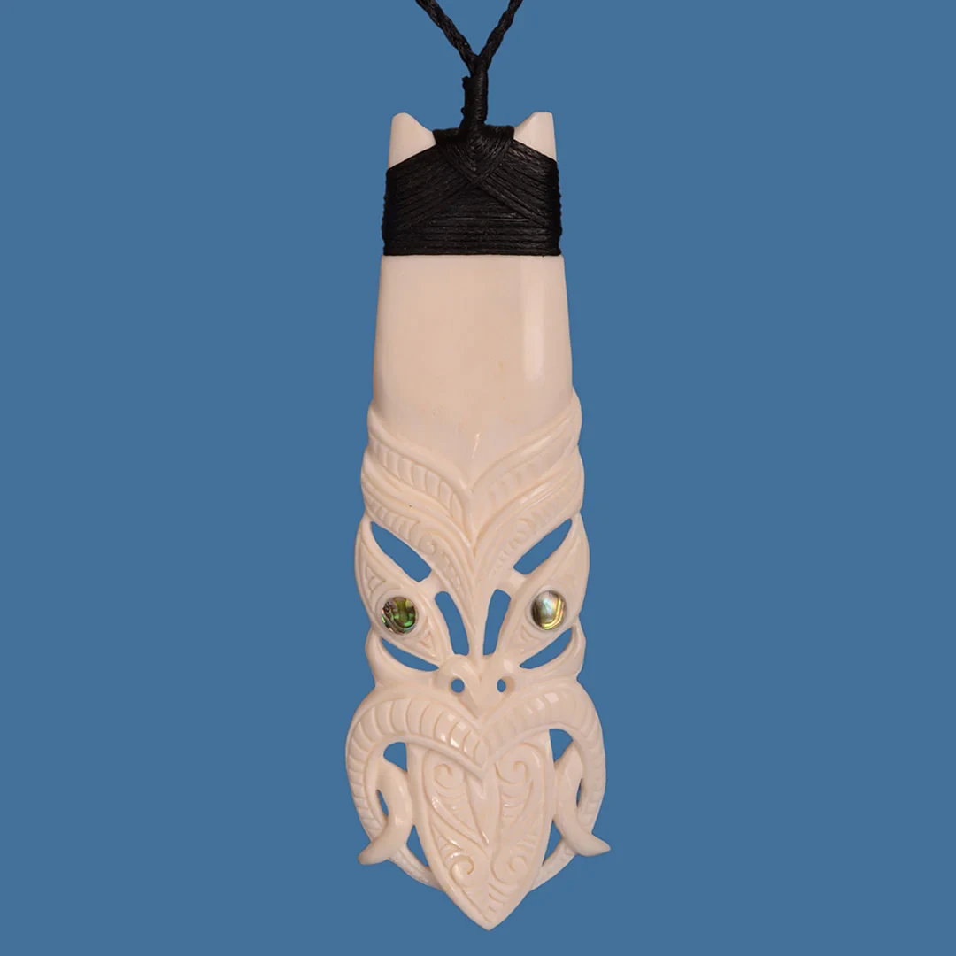 Bone Toki with Tiki Pattern
