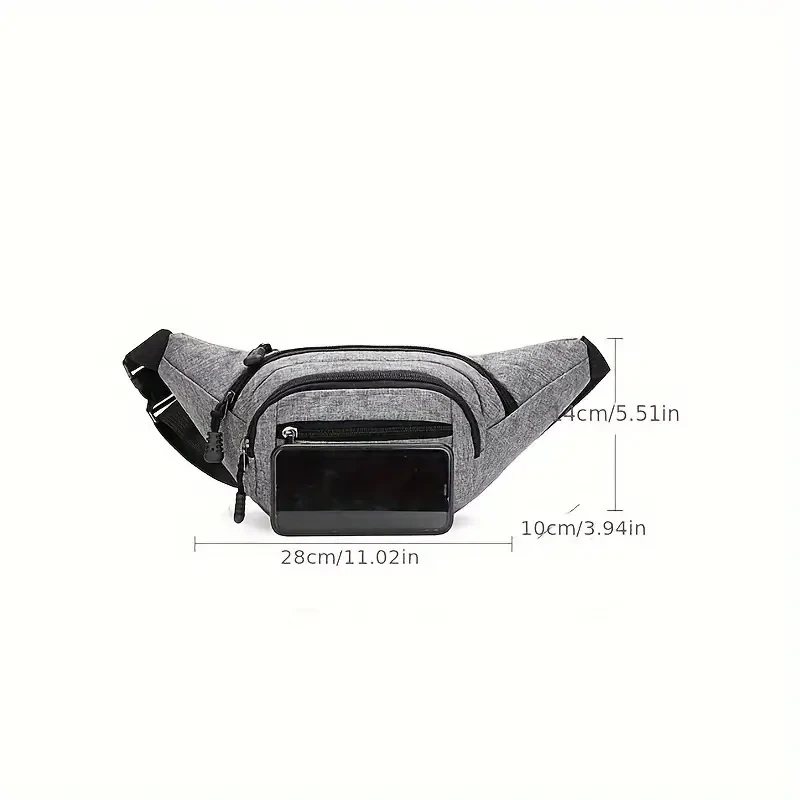 Simple Solid Color Waist Bag - Fashion Crossbody and Sports Bag