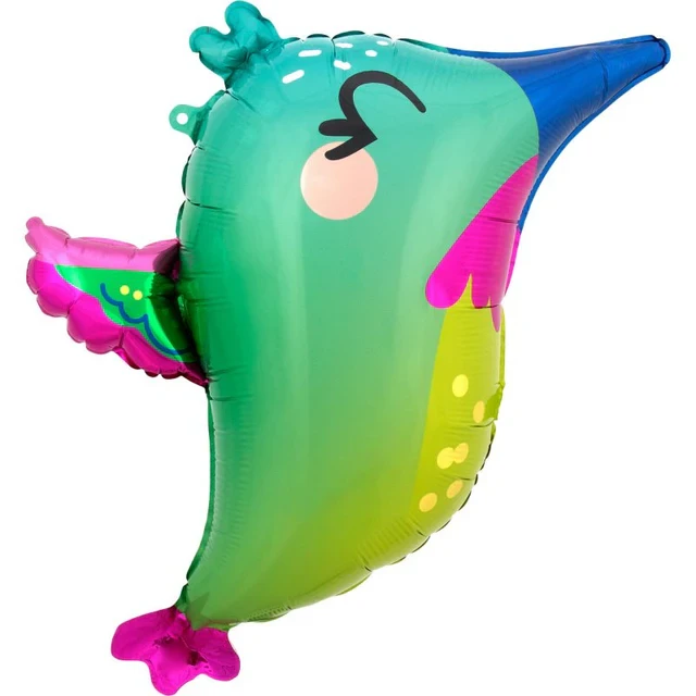 Foil Balloon - Standard Shape Colourful Hummingbird (63cm)
