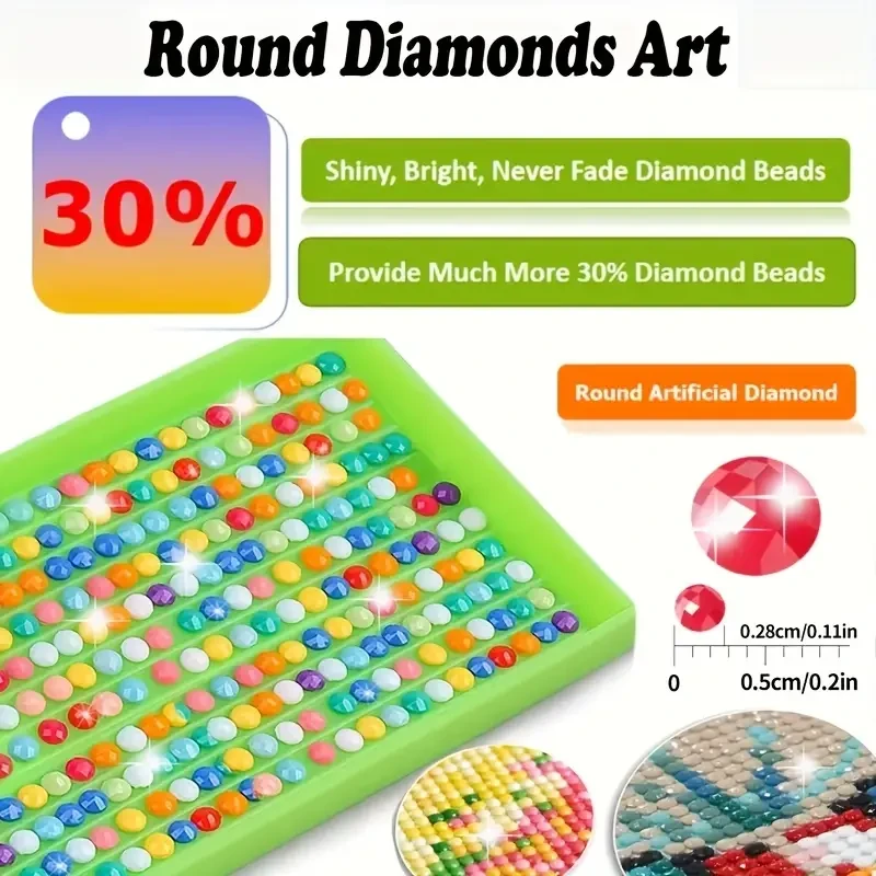 5D Artificial Diamond Art Painting Castle, Large Rhinestones Painting